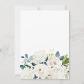 Huisje Wit Bloemen 75e Verjaardagsfeestje Kaart (Achterkant)