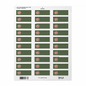 Huisje Zomer Bloem Adreslabels Etiket (Full Sheet)