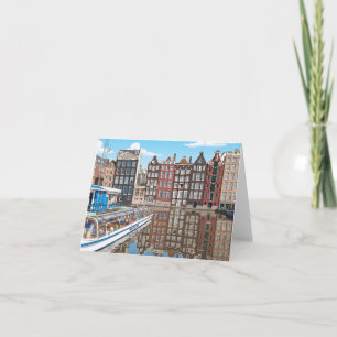 Huisjes aan de gracht in Amsterdam op wenskaart Kaart