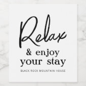 Huisjes Huurhuis Wijn Bedankt Cadeau Etiketten (Enkel label)