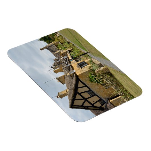 Huisjes in Broadway, Cotswolds rechthoekige magnee Magneet (Rechterzijde)