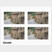 Huisjes in Castle Combe, UK rechthoek sticker (Vel)