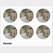 Huisjes in Castle Combe, Verenigd Koninkrijk ronde Ronde Sticker (Vel)