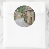 Huisjes in Castle Combe, Verenigd Koninkrijk ronde Ronde Sticker (Tas)