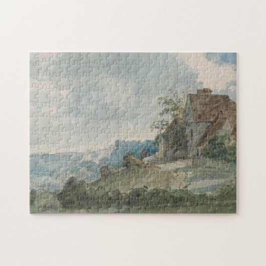 Huisjes in een Landschap | William Henry Hunt Legpuzzel (Horizontaal)