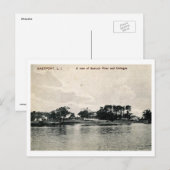 Huisjes langs de Seatuck, Eastport, NY Vintage Briefkaart (Voorkant / Achterkant)