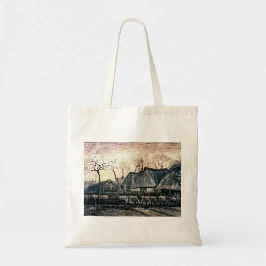 Huisjes met gevatchte daken van Vincent Van Gogh Tote Bag (Voorkant)