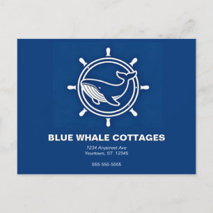 Huisjes te huur met walvis en roer briefkaart