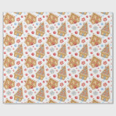 Huisjes van peperkoek cadeaupapier (Vlak)