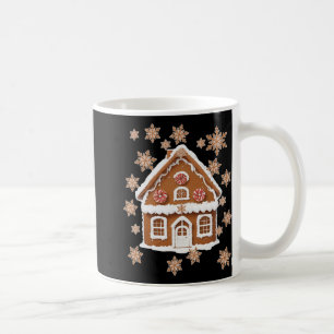 Huisjes van peperkoek en sneeuwvlokken Zoete Kerst Koffiemok
