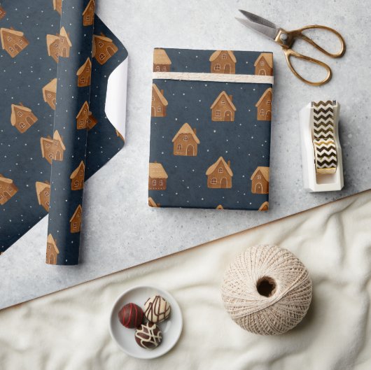 Huisjes van peperkoek Inpakpapier (Crafts)