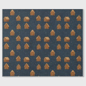 Huisjes van peperkoek Inpakpapier (Vlak)