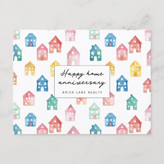 Huisjubileum Vastgoed Cute Huis Patroon  Briefkaart
