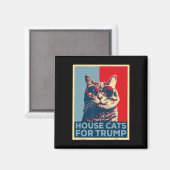 Huiskatten voor Trump 2024 Magneet (Voorkant / Achterkant)