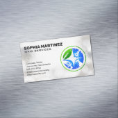 Huisklusjes schoonmaak iconen | Zeepbellen Magnetisch Visitekaartje (Voorbeeld)