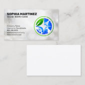 Huisklusjes schoonmaak iconen | Zeepbellen Visitekaartje (Voorkant / Achterkant)