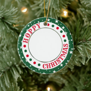  huiskonijn   Hoppy Christmas Foto Keramisch Ornament