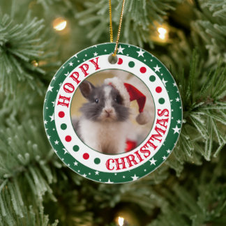  huiskonijn | Hoppy Christmas Foto Keramisch Ornament