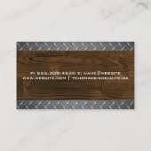 Huislogo | Bouw | Hout | Staal  Visitekaartje (Achterkant)