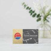 Huislogo | Bouwblauwdrukken Visitekaartje (Staand voorkant)