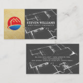 Huislogo | Bouwblauwdrukken Visitekaartje (Voorkant / Achterkant)