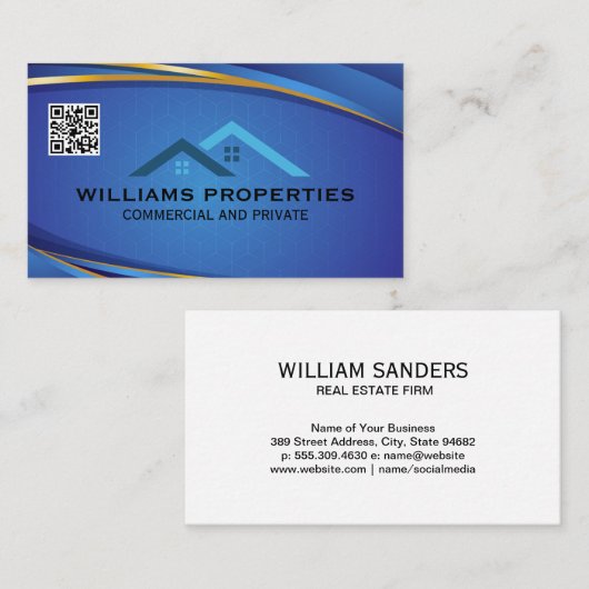 Huislogo | Daklogo | QR-code Visitekaartje (Voorkant / Achterkant)