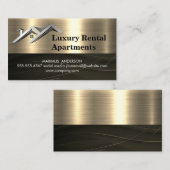 Huislogo | Goud Metaal Visitekaartje (Voorkant / Achterkant)