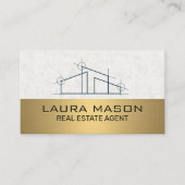 Huislogo | Goud Metaal Visitekaartje (Voorkant)