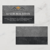 Huislogo | Leisteen Marmer Visitekaartje (Voorkant / Achterkant)