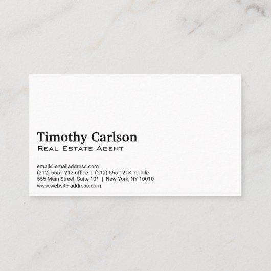 Huislogo | Makelaar Visitekaartje (Achterkant)