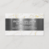 Huislogo | Metalen Marmer Visitekaartje (Achterkant)