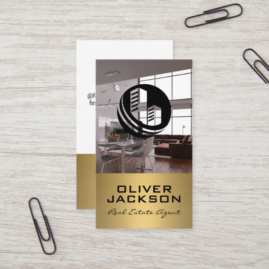 Huislogo | Modern interieur Visitekaartje (Voorkant / Achterkant in situ)