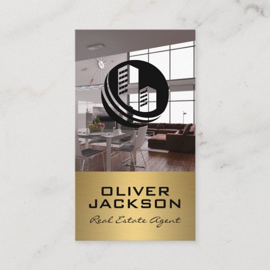 Huislogo | Modern interieur Visitekaartje (Voorkant)