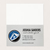 Huislogo onroerend goed | Leer Visitekaartje (Buitenkant ongevouwen)