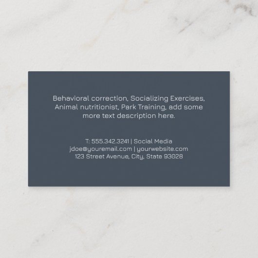 Huislogo voor honden en katten | Dieren verzorgen  Visitekaartje (Achterkant)