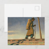 Huisloos Man, 1938, ingediend door Maynard Dixon Briefkaart (Voorkant / Achterkant)