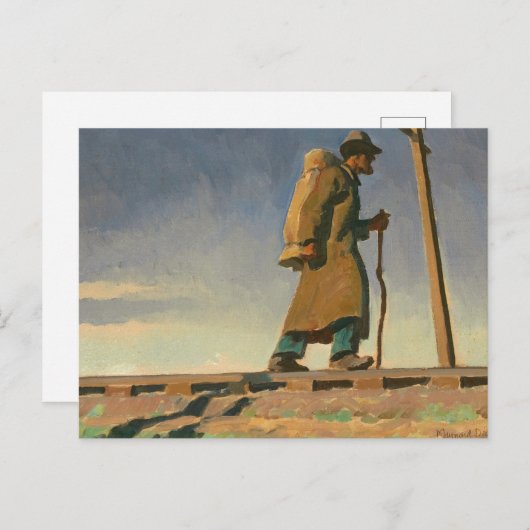 Huisloos Man, 1938, ingediend door Maynard Dixon Briefkaart (Voorkant / Achterkant)
