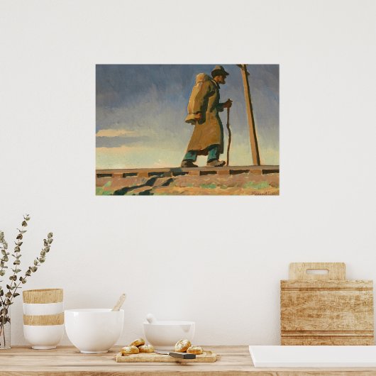 Huisloos Man, 1938, ingediend door Maynard Dixon Poster (Keuken)