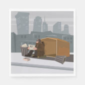 Huisloos Man Servet (Voorkant)