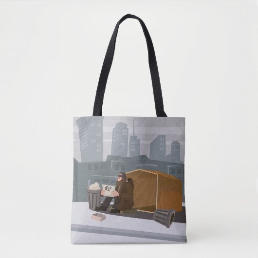 Huisloos Man Tote Bag (Voorkant)