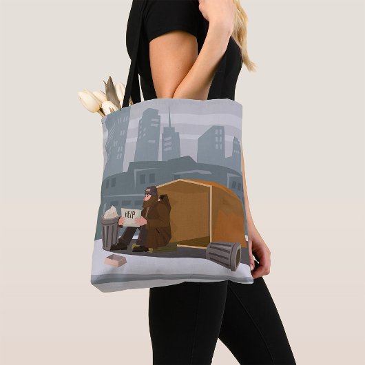 Huisloos Man Tote Bag
