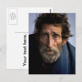 Huisloos Man zonder teugels Briefkaart (Voorkant / Achterkant)