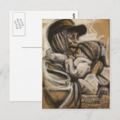 Huisloze moeder en kind briefkaart (Voorkant / Achterkant)