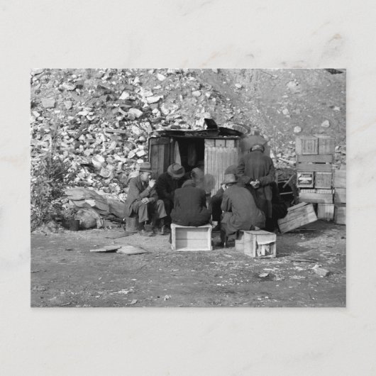 Huislozen en werklozen 1938 briefkaart (Voorkant)