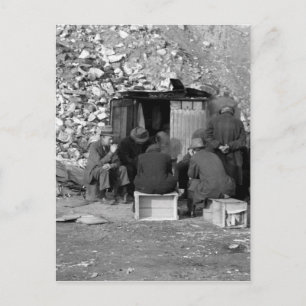 Huislozen en werklozen 1938 feestdagenkaart