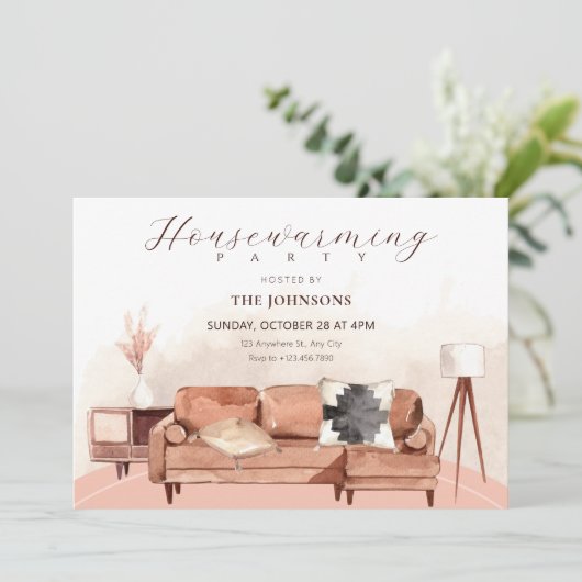 Huismeubilair housewarming kaart (Staand voorkant)