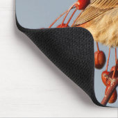 Huismus met meidoornbessen muismat (Hoek)