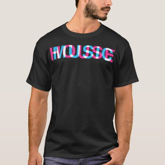 Huismuziek Glitch Optische Illusie - EDM Rave DJ T-shirt (Voorkant)