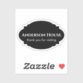 Huisnaam Bedankt voor het bezoeken Huis Merch Zwar Sticker