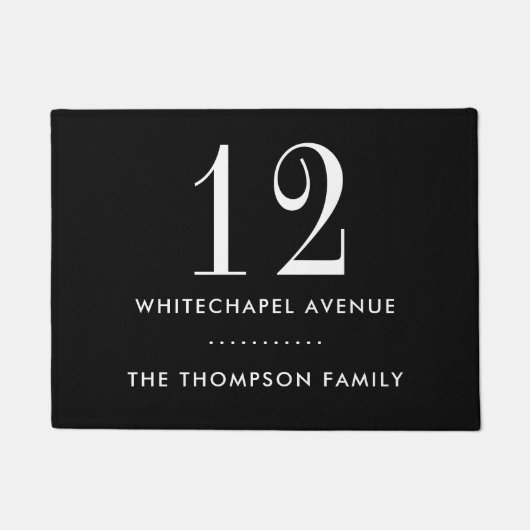 Huisnummer Adres Achternaam Deurmat (Voorkant)